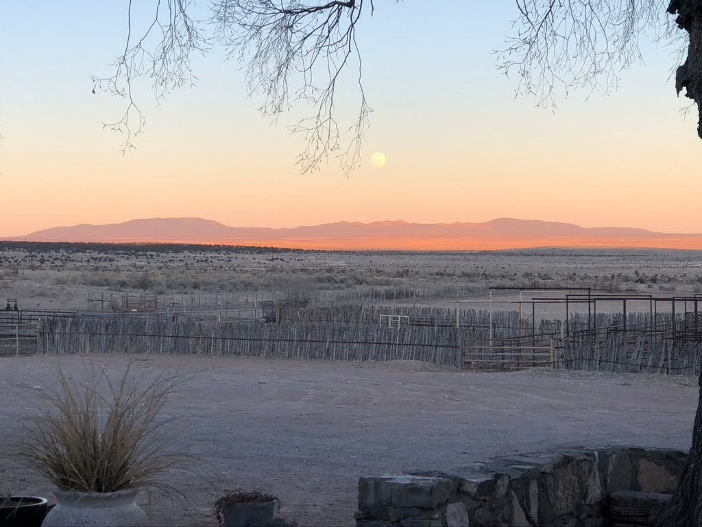 Facing east at sundown from the Headquarters porch. Photo courtesy of Molly Baldrige.