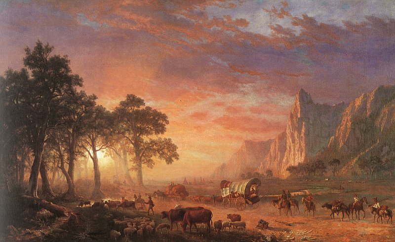 The Oregon Trail by Albert Bierstadt, 1869.