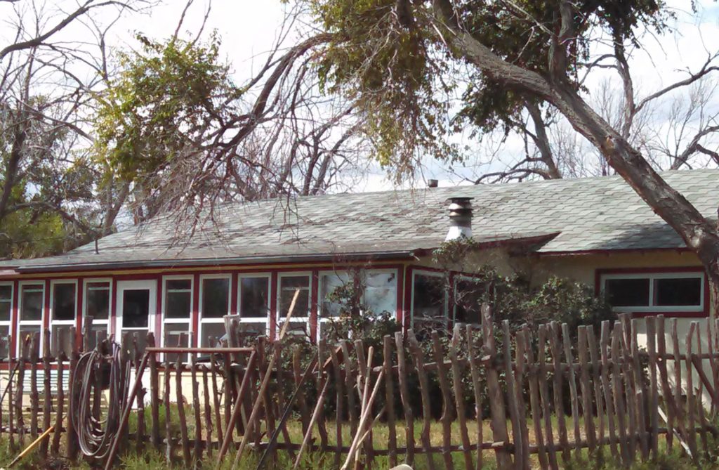 This is what the Holmes house, where several Ranchlands staff members live, looks like today.