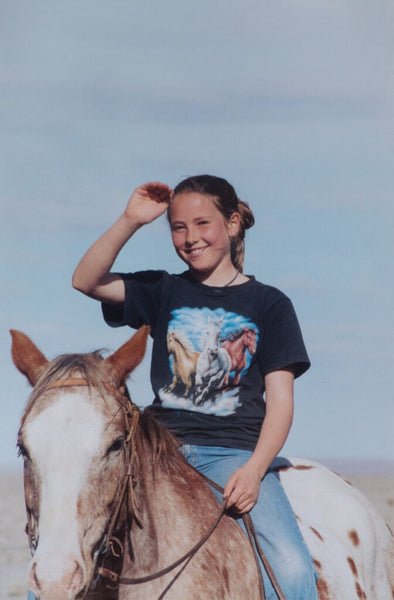 Julie Phillips on her horse Buckshot. Photo courtesy of Janet Creswell.