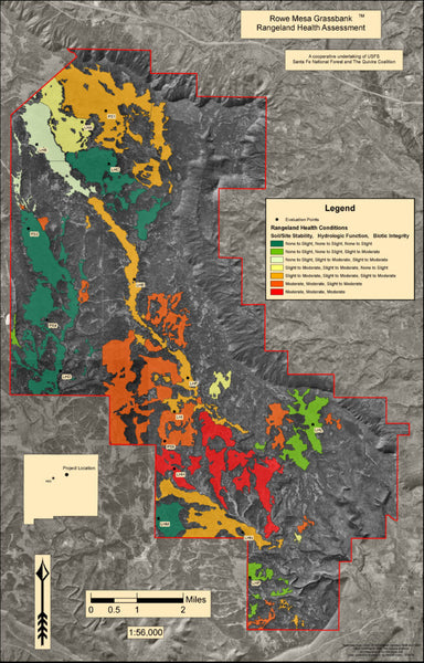 A rangeland health assessment map of the Grassbank. Image courtesy of Courtney White.