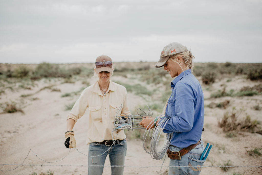 Sam and Kerstin fixing a water gap on August 3, 2018.