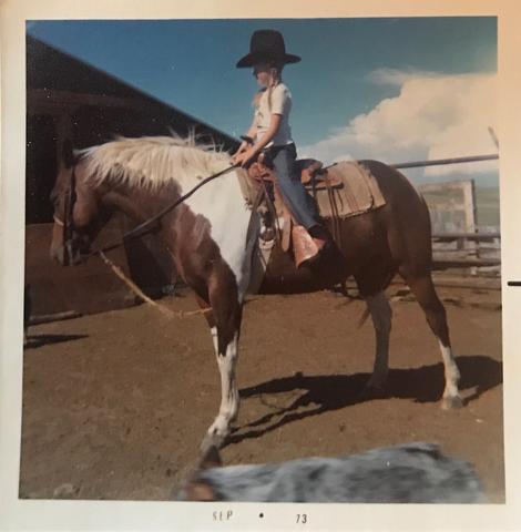 Tammy and her paint pony, Pinto (1973)