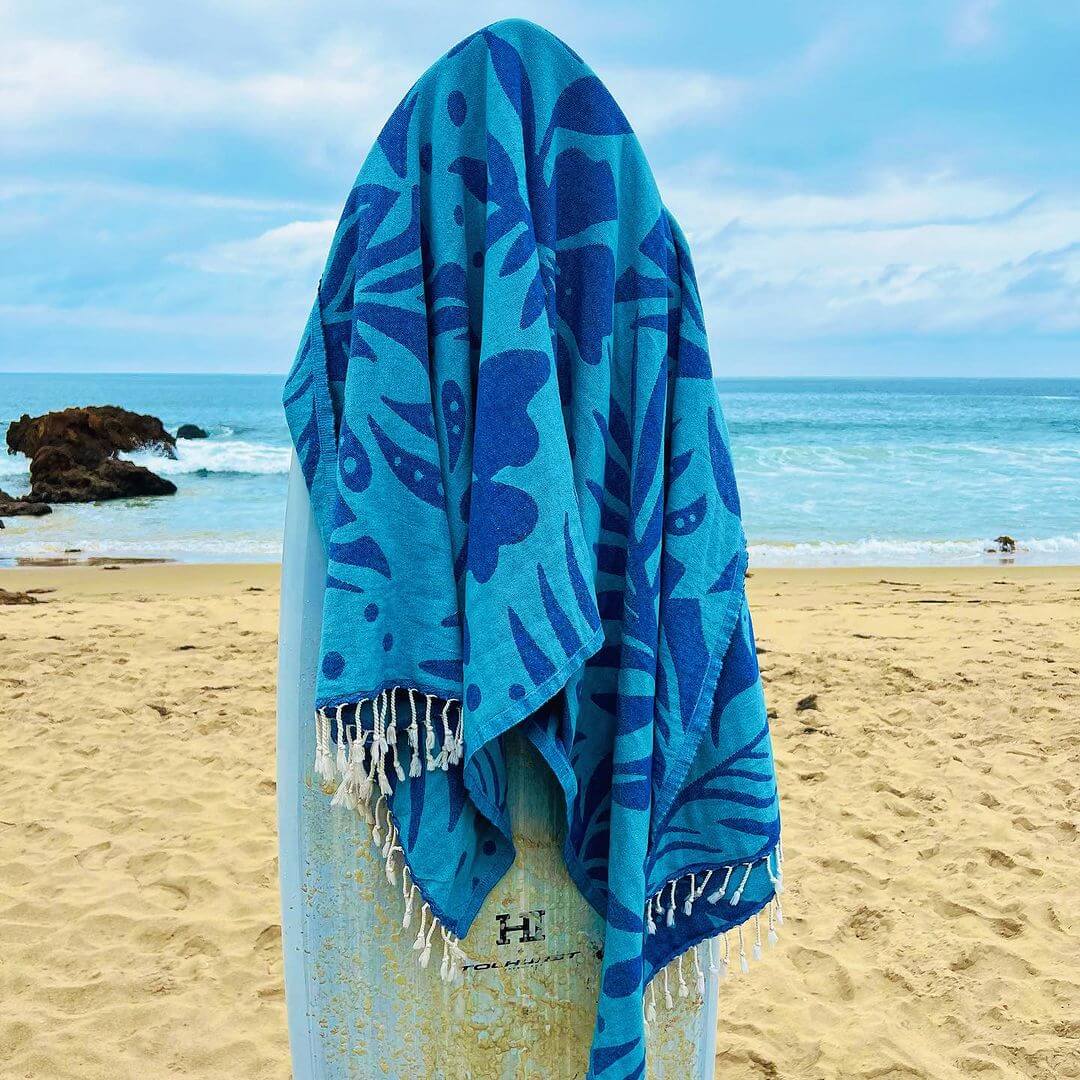 Shaka Love sand-free sustainable beach towel