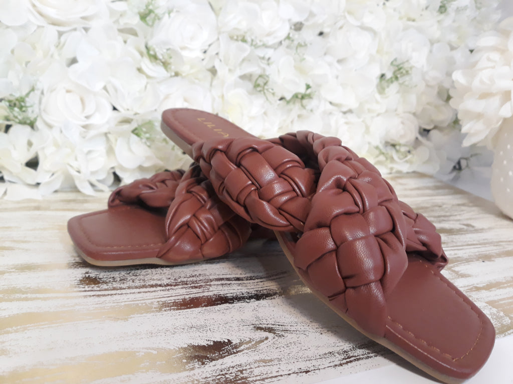 Stuart Weitzman Braided Brown Woven Strap Leather Sandals Size 8.5 M EUC |  eBay