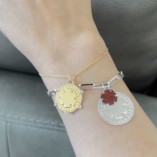 Sterling Silver & Garnet Star of Life Medical Bracelet – CHARMED Medical  Jewelry