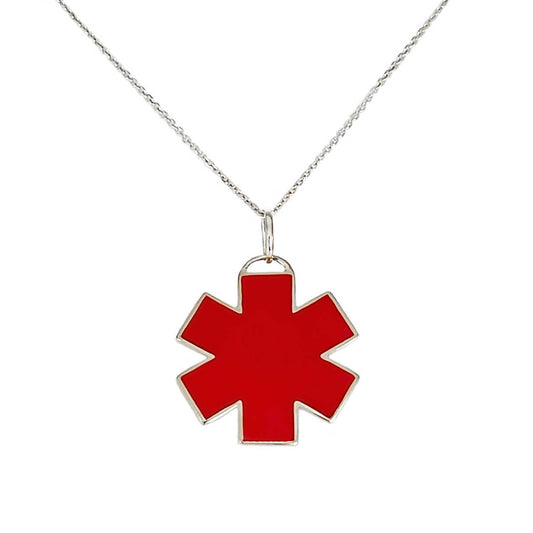 Stainless Steel Oval Medical Alert Necklace - 22 Inch - The Black Bow  Jewelry Company