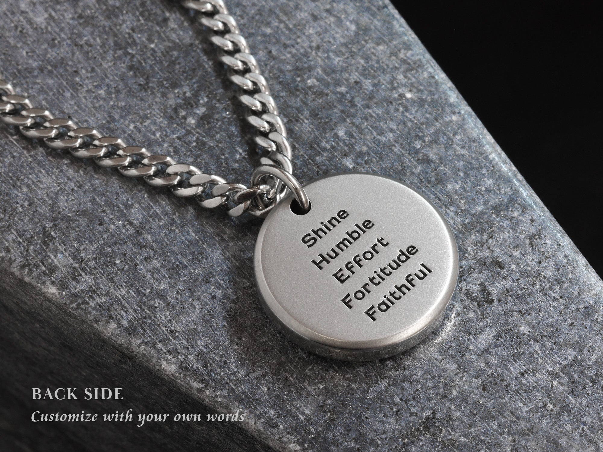 personalised engraved photo necklace