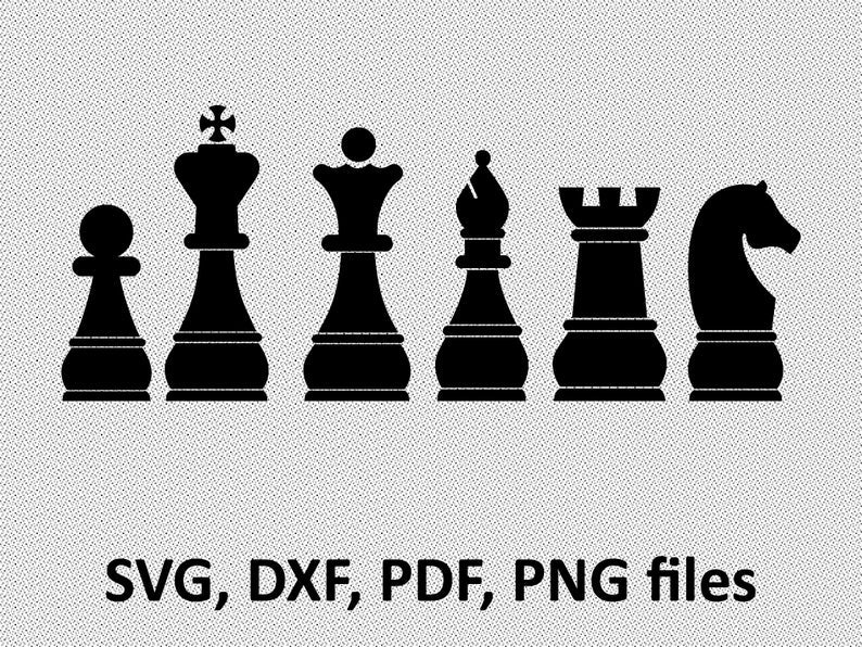 Chess Pieces Chess Figures Silhouette Svg Graphics Illustration