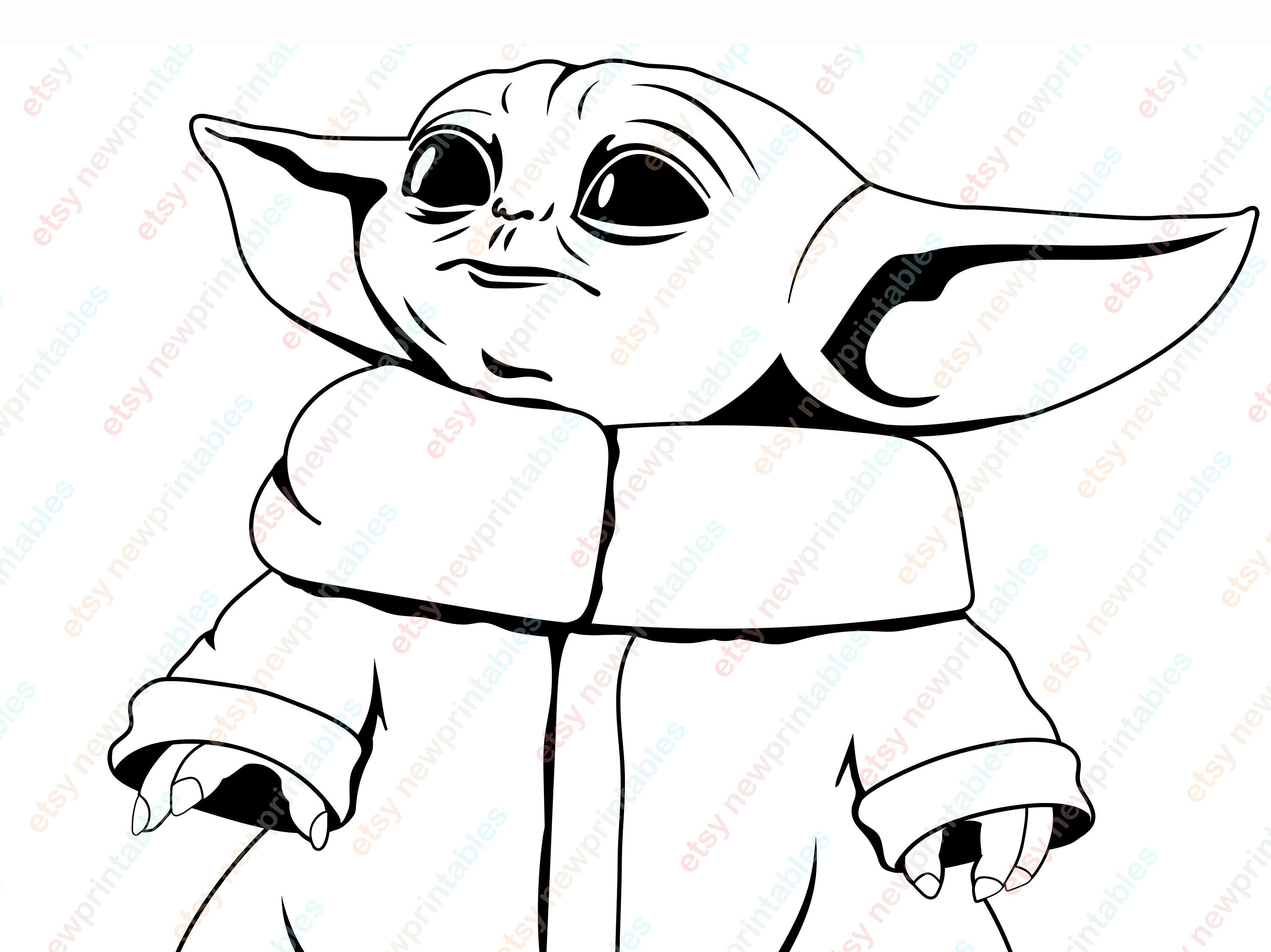 boggieboardcottage: Baby Yoda Coloring Pages Free