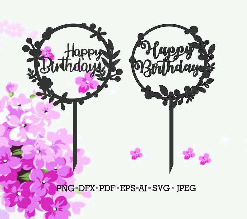 Download Transparent Happy Birthday Cake Topper Png Greeting Cards Near Me