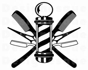 Barber Logo Svg Barbershop Logo Svg Hair Stylist Logo Svg