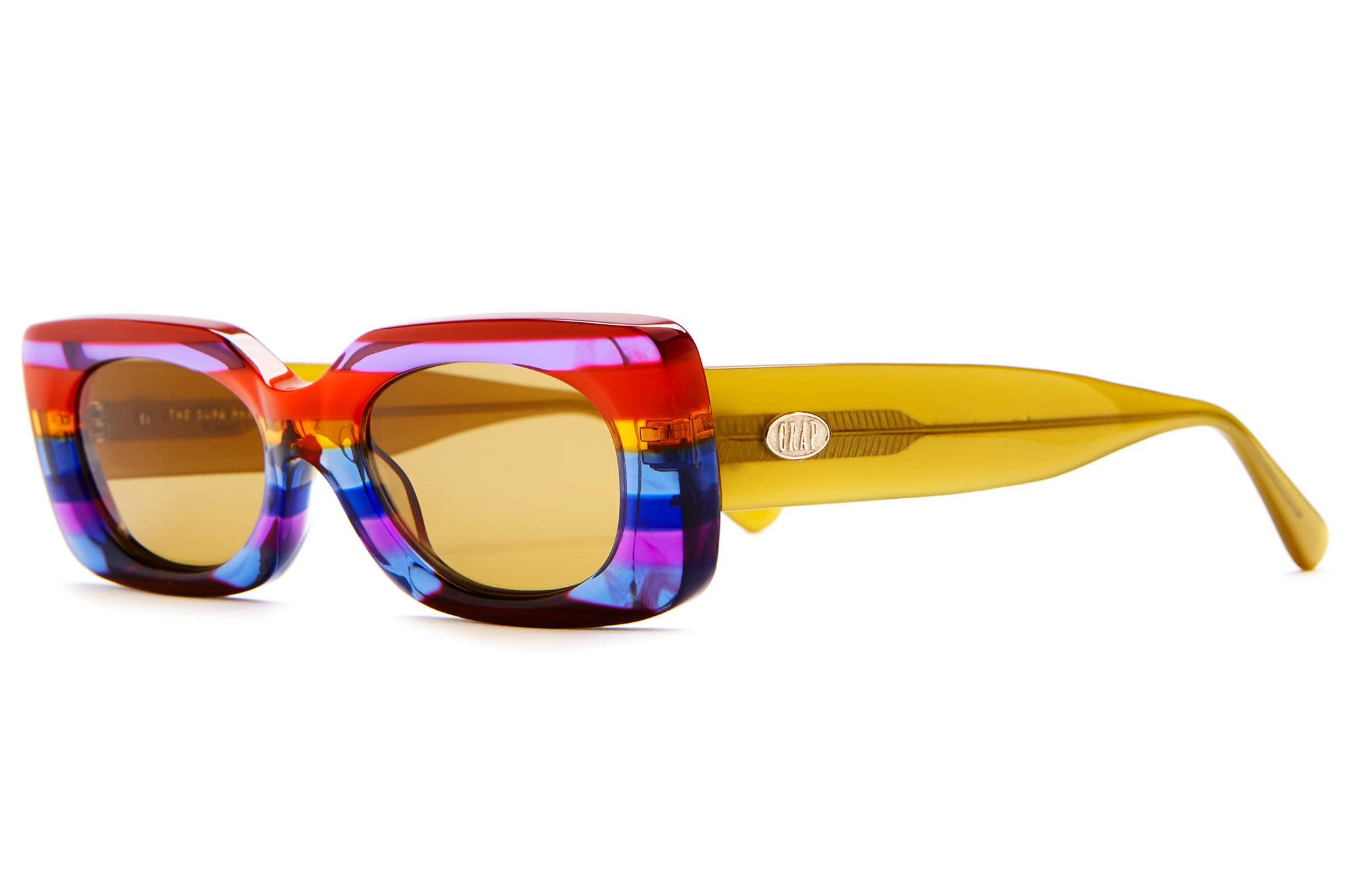 Crap® Eyewear The Supa Phreek Rainbow Rectangular Sunglasses