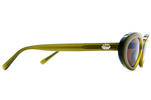 Crap® Eyewear | The Sweet Leaf Olive Green Bioacetate Oval Sunglasses