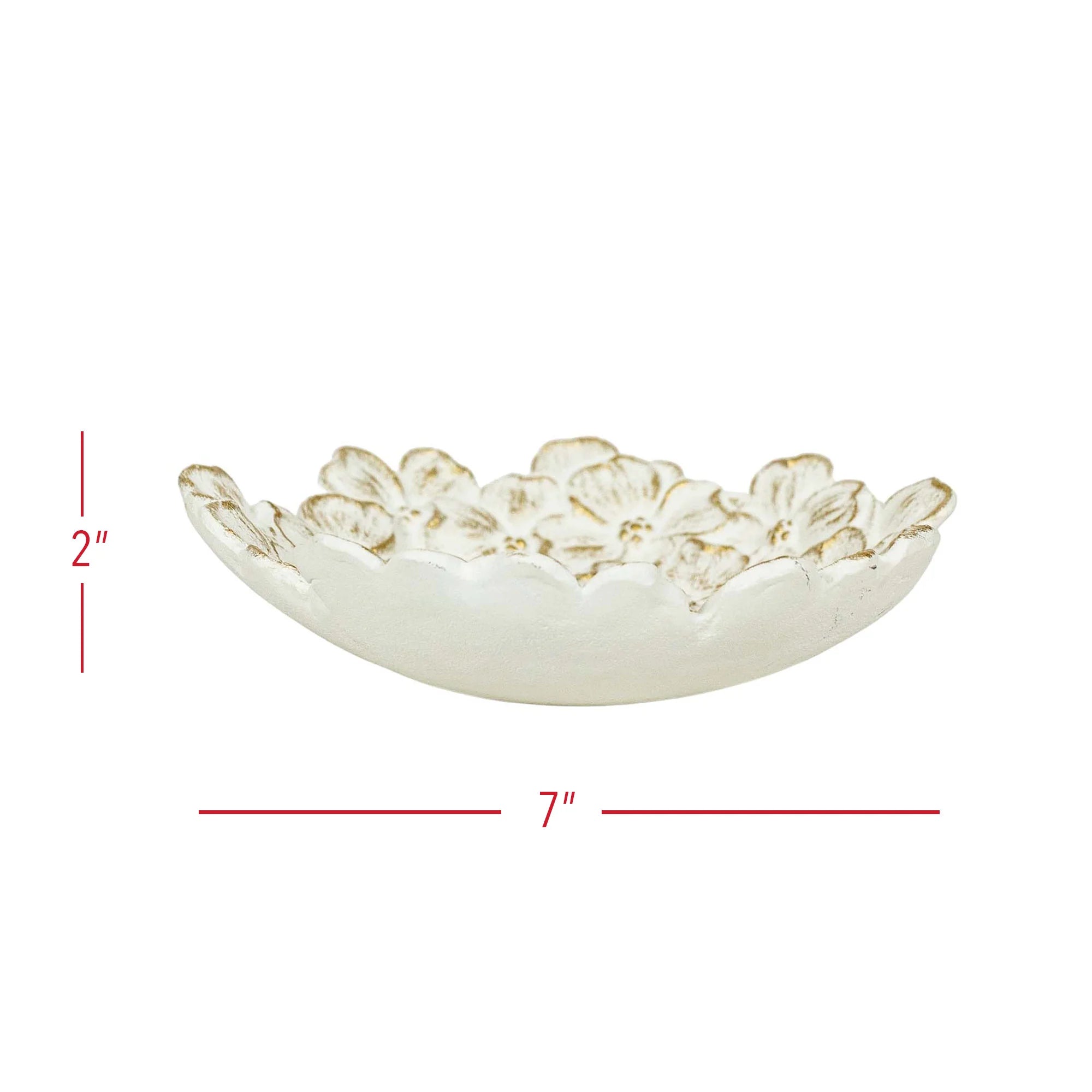 Mae Floral Trinket Dish White