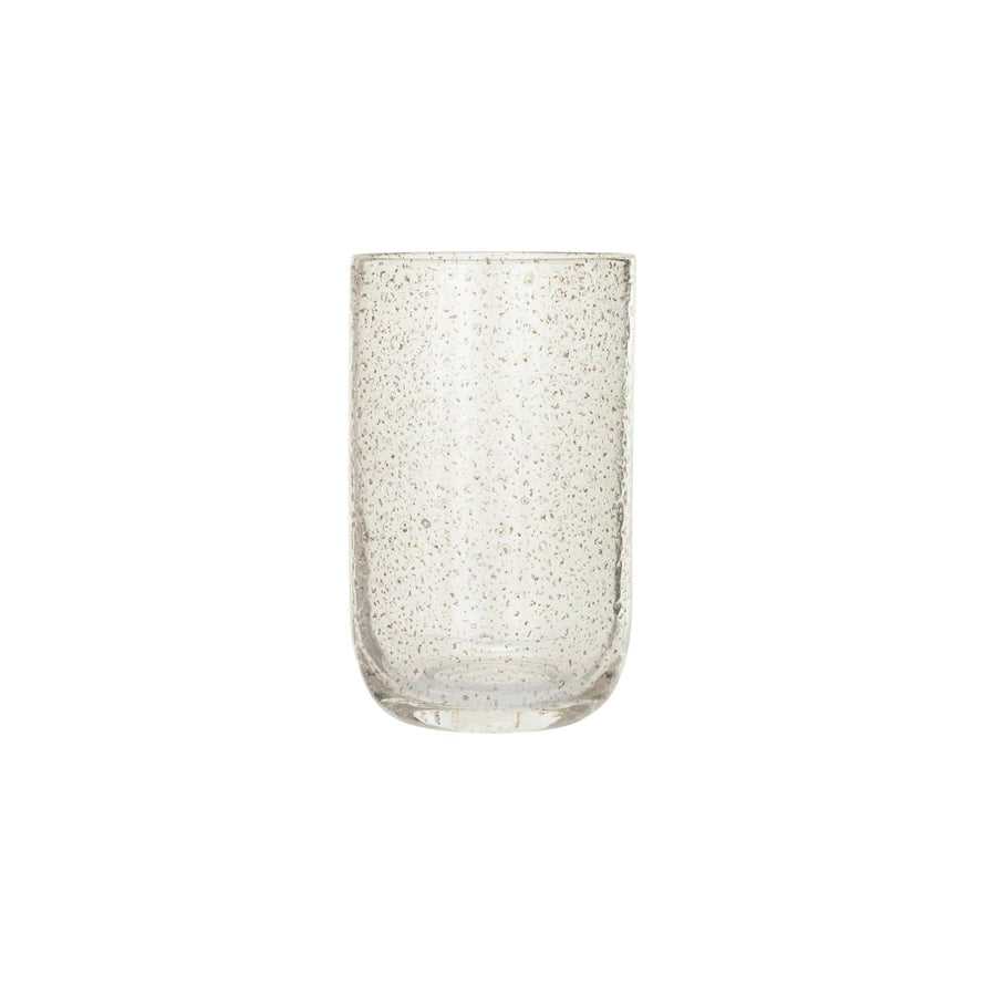 12 oz. Seeded Drinking Glass w/ Gold Color Flecks