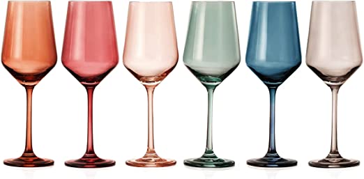 Pastel Colored Wine Glasses