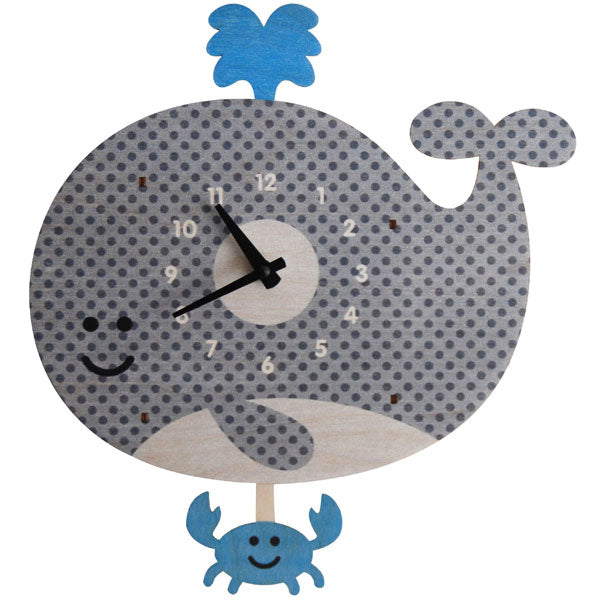 Whale Pendulum Clock - Popclox