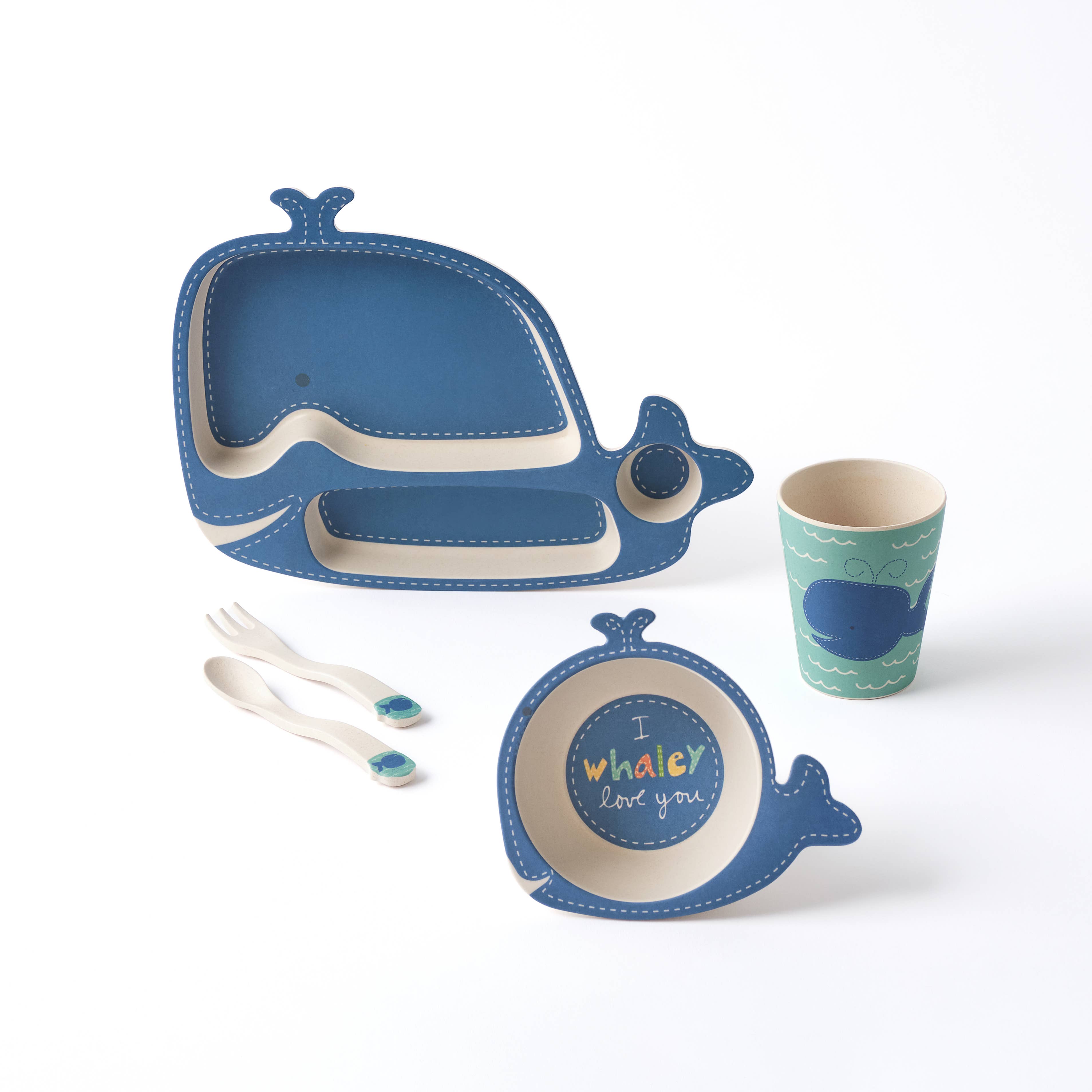 Wally Whale Shaped Dinnerware Set