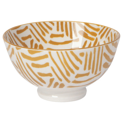 Ochre Lines 4inch Bowl