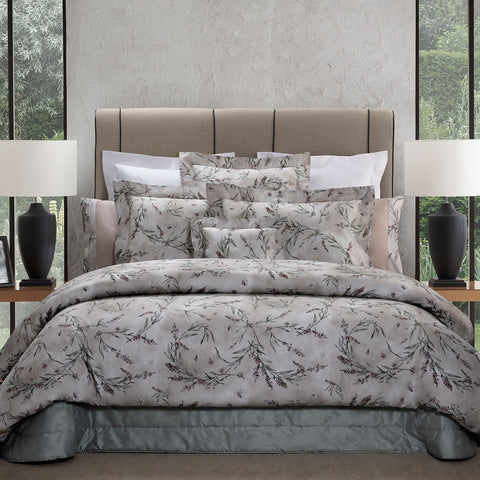 Bettbezug-Set aus Baumwollsatin mit Blumenmuster – Lavinia