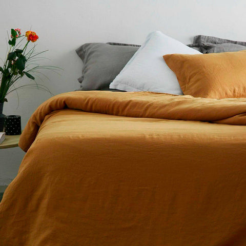 Duvet Cover Set in Pure Linen StoneWashed - Luxury