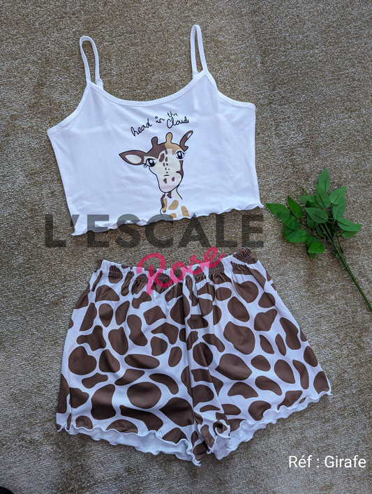 Ensemble short Girafe