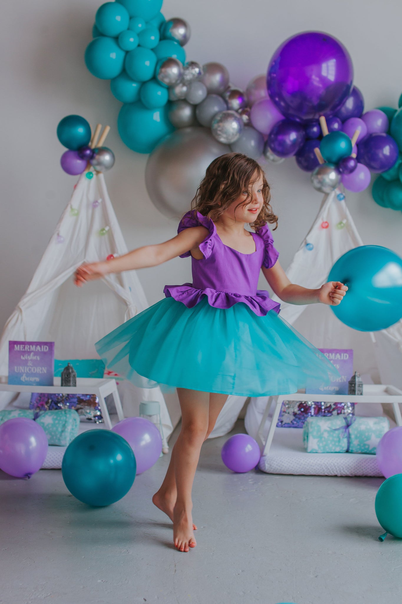 mermaid party dress for girl