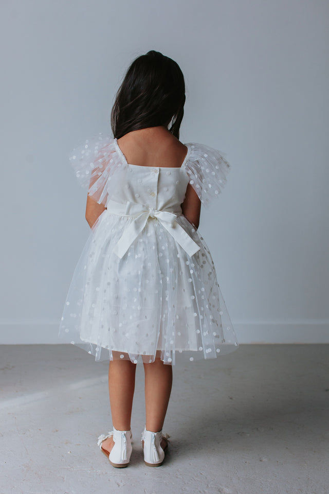 girls white tulle dress