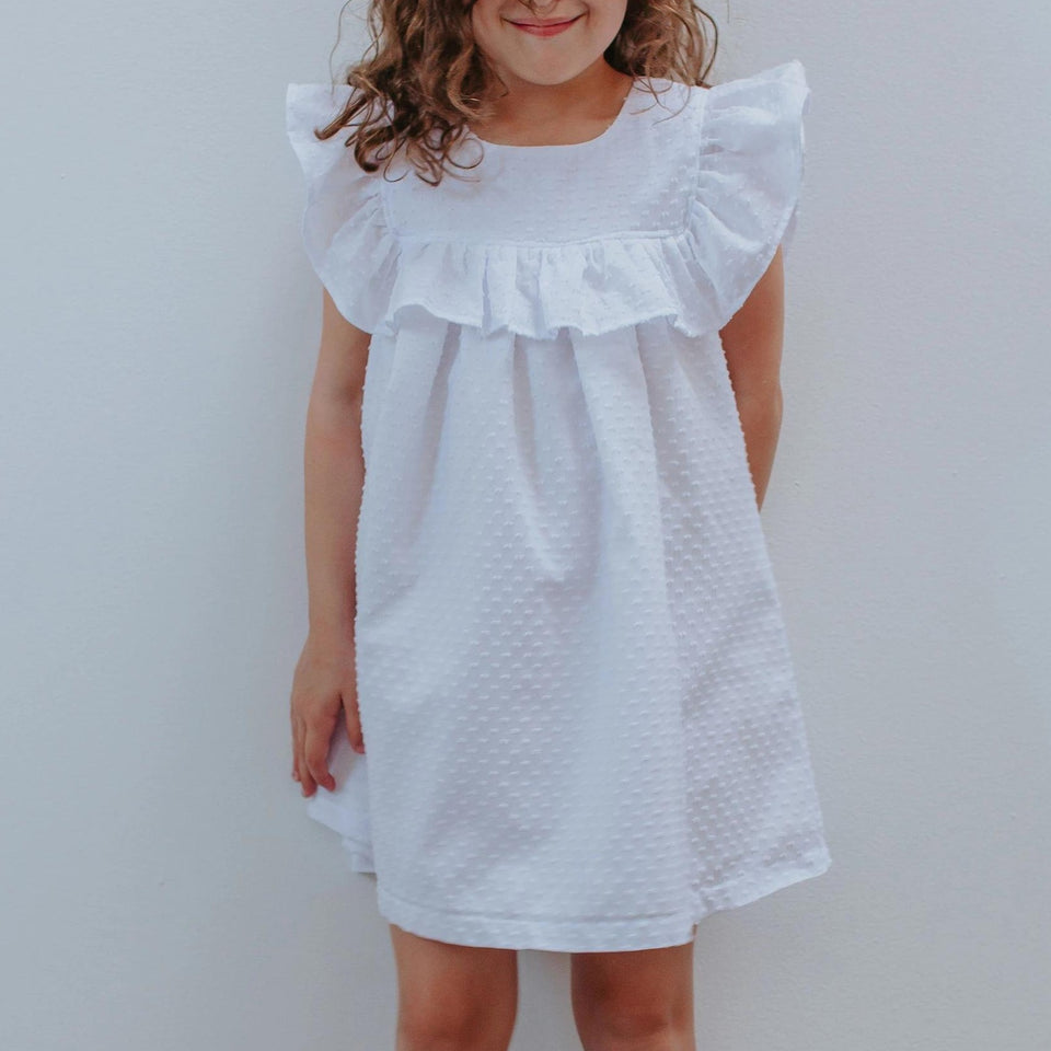 young girl white dress