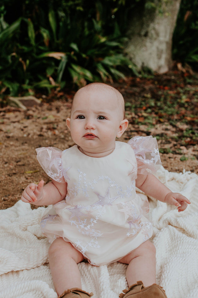 massa Bedrijf Heup Infant Girl's Pink and Purple Star Tulle Bubble Romper – cuteheads