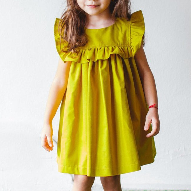 little girl mustard dress