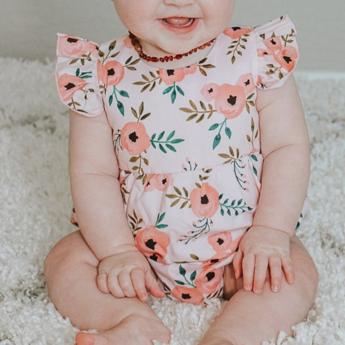 baby girl floral romper