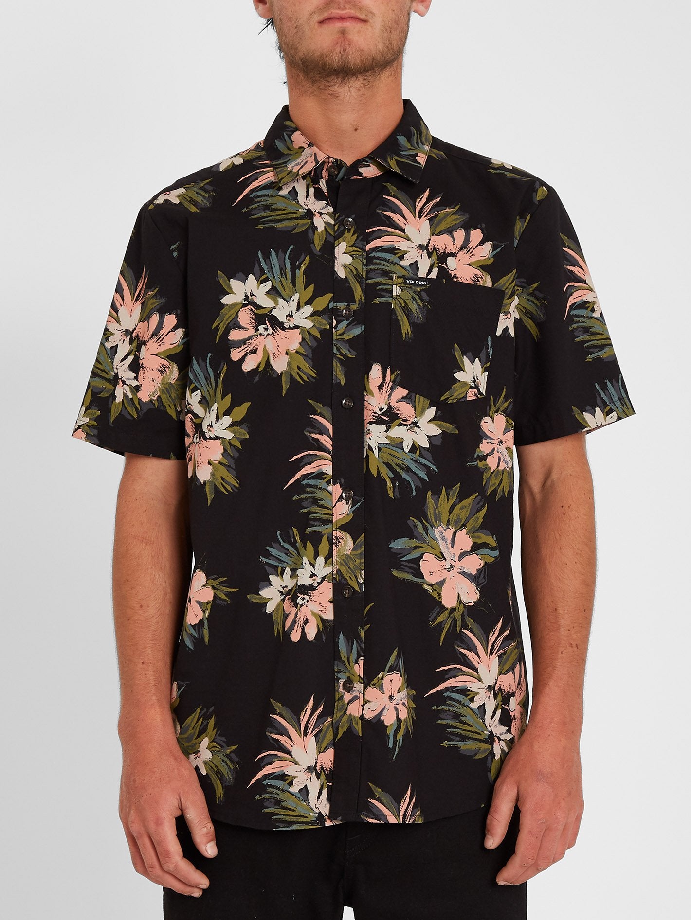 Chemise Floral With Cheese - Black