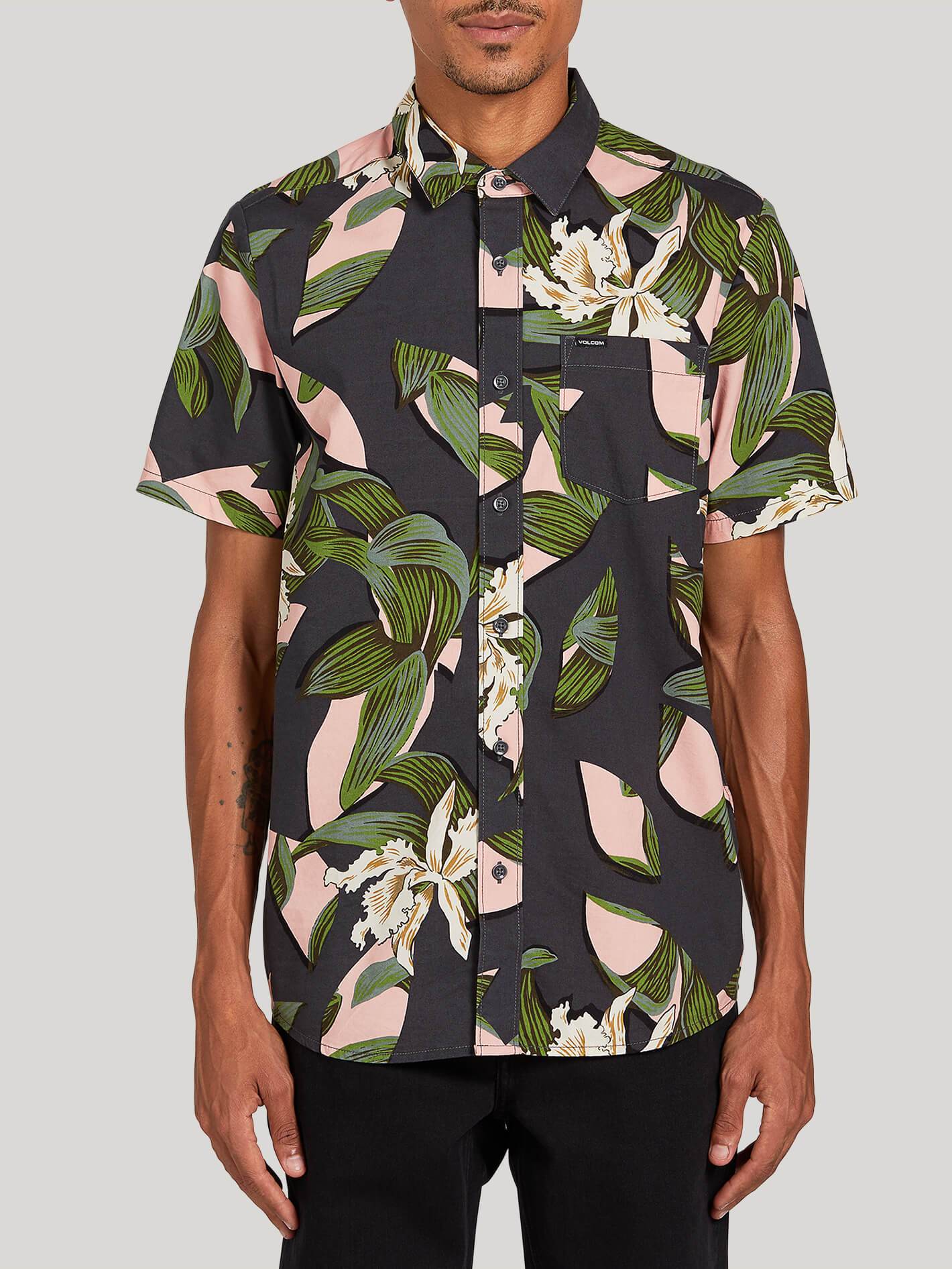 Chemise Cut out Floral - DARK CHARCOAL