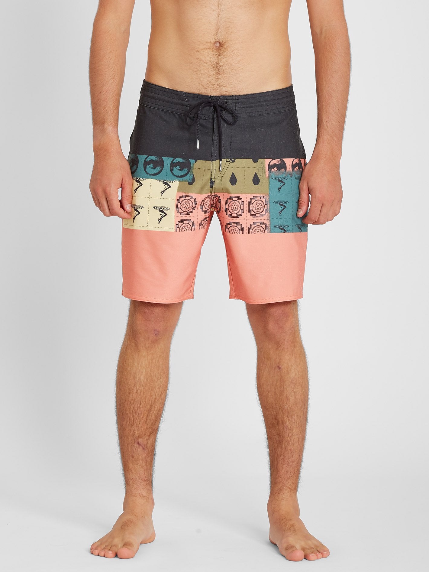 Boardshort Tropic Blotter Panel 18 - Black