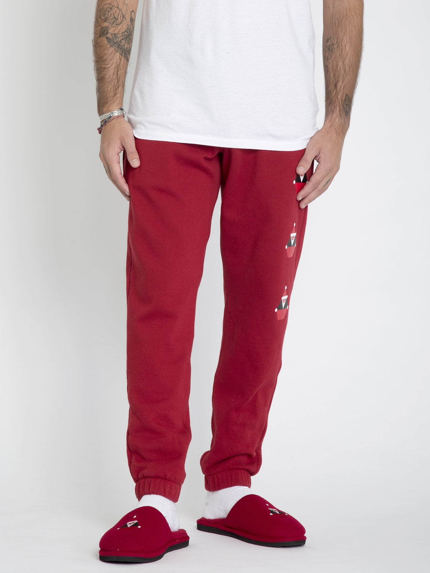 Jogger En Molleton Santastone - Deep Red