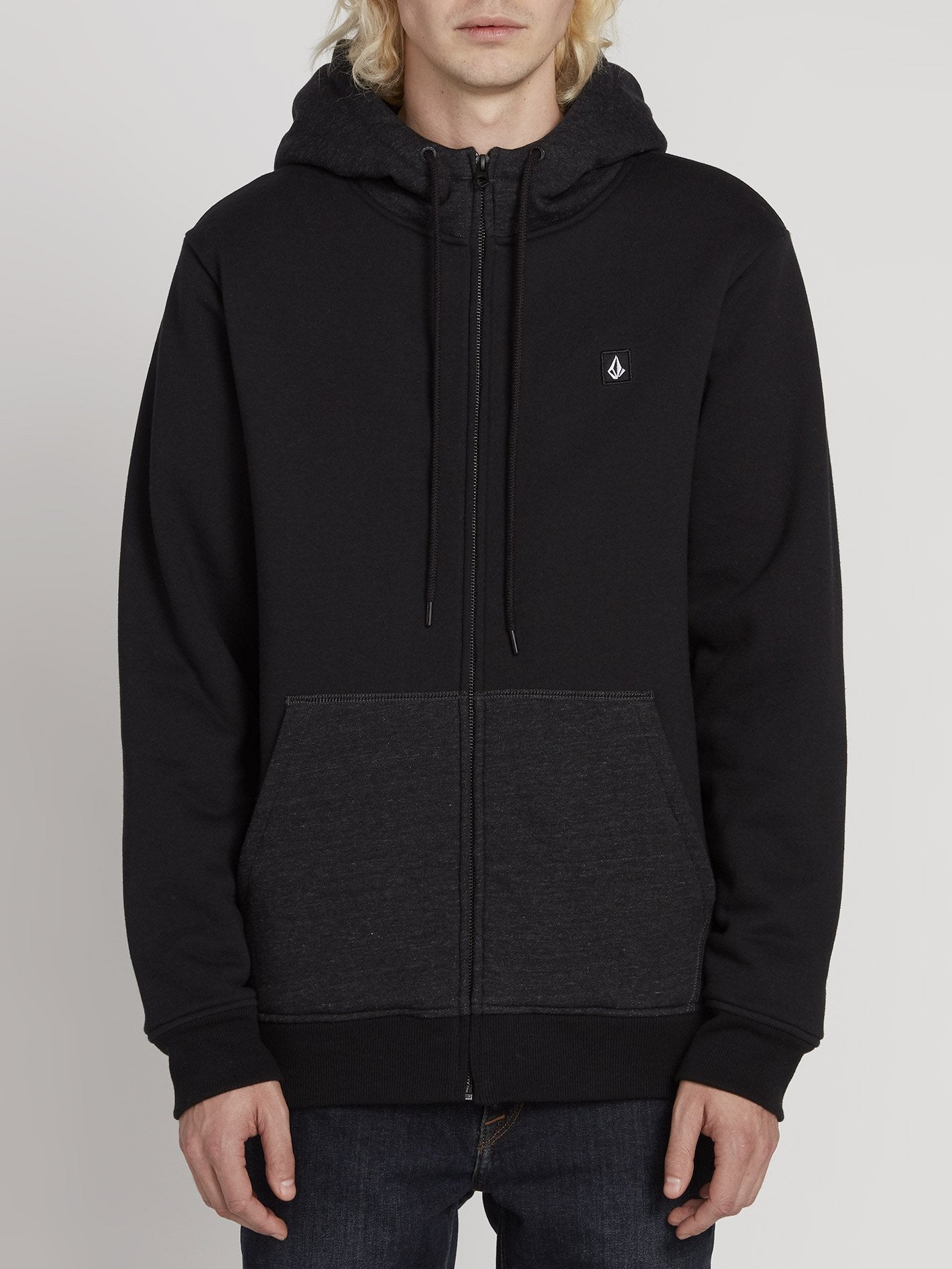 Sweat à capuche Single Stone Lined Zip - Black