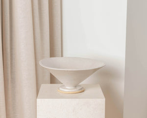Cone Bowl, Dandelion White by Morgan Peck
