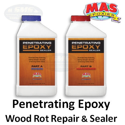 MAS Penetrating Epoxy Sealer Wood Rot Repair Kit ...