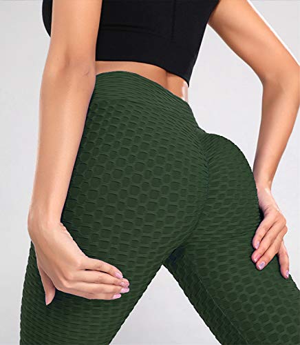 Dark Green HIGH WAISTED YOGA PANTS FOR WOMEN – Aoliks Yoga Pants Store