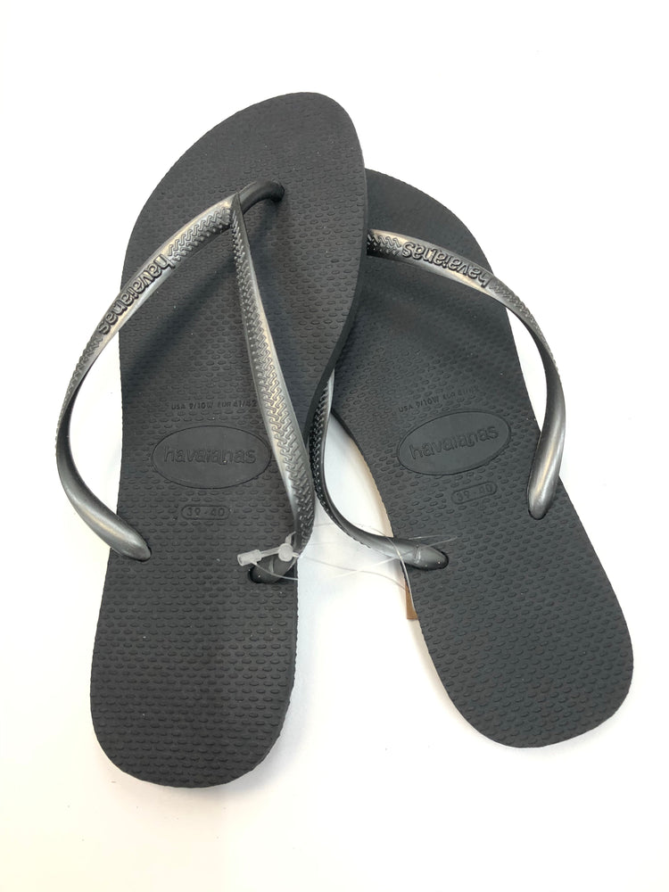 havaianas slim metallic grey