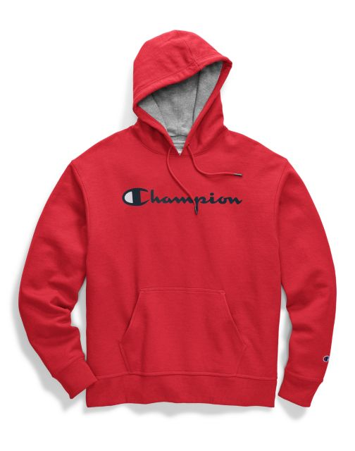 champion men's blend script graphic pullover