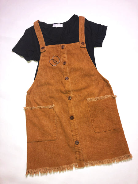 camel overall dress