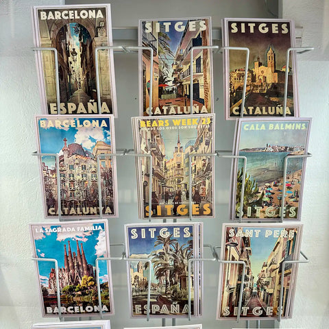 postcards of Sitges and Barcelona by Alecse