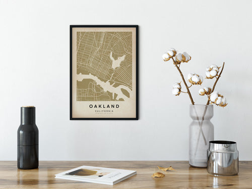 Oakland City Map by The Wanderer Maps