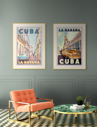 2 Cuba Retro Posters by Alecse, Havana Love Limited Edition poster and Havana 59 Collector Editions