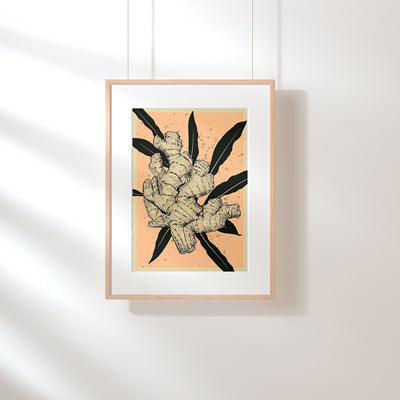 Ginger Drip Art Print : Pop and Stylish poster