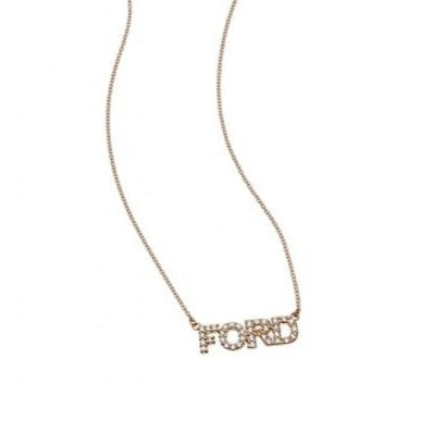 Jennifer Zeuner Jewelry | Ford 14K Nameplate Necklace