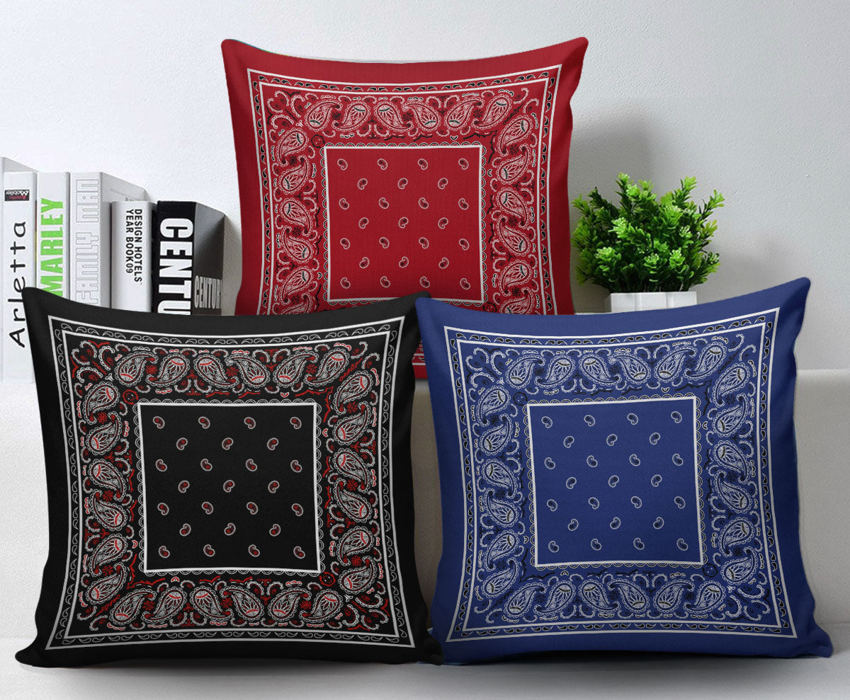 Bandana Style Throw Pillows from The Bandana Blanket Company